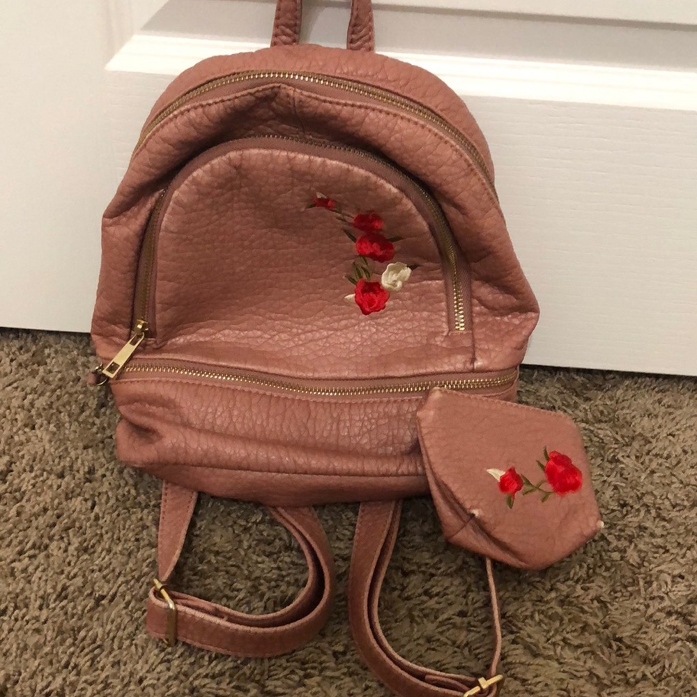 Vintage mini backpack and wallet